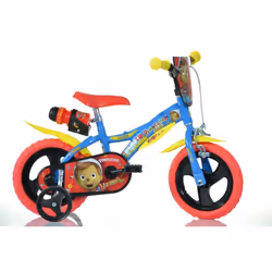 Dino Pinocchio Kids 12" Wheel Bike - Blue/Red/Yellow
