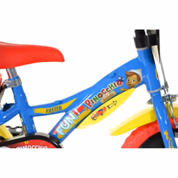 Dino Pinocchio Kids 12" Wheel Bike - Blue/Red/Yellow