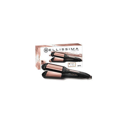 Bellissima My Pro 2-in-1 Straight and Waves Hair Styler B29 100, Double Profile, Sleek Straight Hair or Beachy Waves, Ceramic Technology, 4 Varia