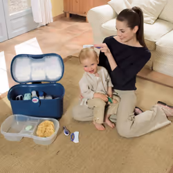 OKBaby Beauty Care Carrying Case Baby Changing and Bath Box, Ivory