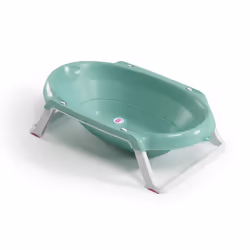 Onda Slim Folding Baby Bath with support post, Aqua
