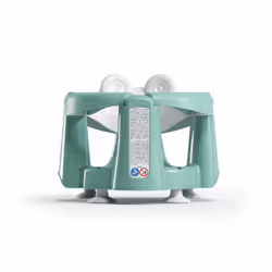 Crab Opening Baby Bath Seat and Thermometer, Aqua