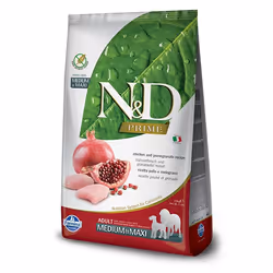 Farmina Pet Food N&D Prime, Adult, Maxi (26 - 44kg), Medium (11 - 25kg), Chicken, Pomegranate, 2.5 kg