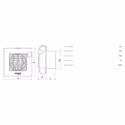Vortice 11201 PUNTO M100/4" Axial Extractor Fan 100mm (Standard Model)