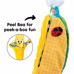 LAMAZE Bea the Banana, Clip on Pram and Pushchair Newborn Baby Toy, Sensory Toy for Babies with Colours and Sounds, Development Toy for Boys