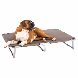 Ferplast Dream 100 Folding Bed for Dogs, Taupe, 105 x 63 x 18 cm