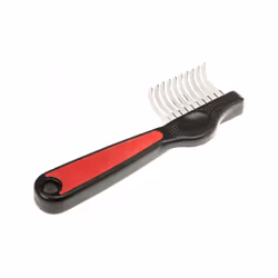 velcro comb 16,3 x 5,2 cm steel/rubber black/red