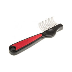 velcro comb 16,3 x 5,2 cm steel/rubber black/red