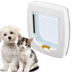 Swing 1 Universal Cat Flap for Dogs and Cats - 2 Selectable Closing Modes - Magnetic Anti-Oscillation - Transparent Door - White