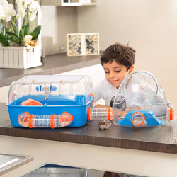 Ferplast Combi 2 Hamster Blue, Transparent
