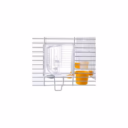 Ferplast Rectangular Cage for Small Exotic Birds and Canaries REKORD 2 Cage for Birds, Complete With Accessories and Revolving Feeders, Painted M - Additional view 3