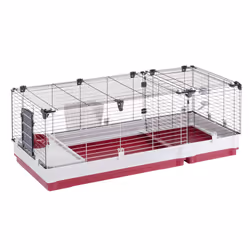 Ferplast Krolik 140, Cage, Rabit, Grey, Red, Metal, Plastic, 1 door(s), 1420 mm