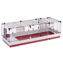 Ferplast Krolik 160, Cage, Rabit, Grey, Red, Metal, Plastic, 1 door(s), 1620 mm