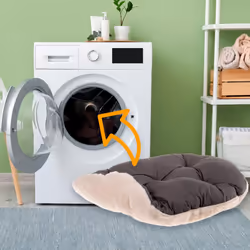 Relax F 65/6 Cat and Dog Bed, Cotton/Fur, 65 x 42 cm, Grey/Beige - Additional view 5