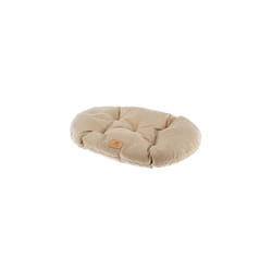 Cat And Dog Cushion Stuart 65/6, Double-Sided, Tweed And Soft Velvet, Washable, Beige, M