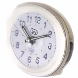 Trevi SL 3052, Quartz alarm clock, Gold, White, Analog, Blue, AA, 96 mm