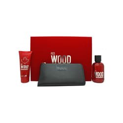 DsquaredÃÂ² Red Wood Gift Set 100ml EDT + 100ml Shower Gel + Purse