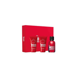 Dsquared2 Red Wood Gift Set 50ml EDT Spray + Shower Gel 50ml + Body Lotion 50ml