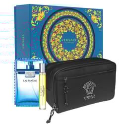 Versace Man Eau Fraiche 3 Gift Set 100ml EDT Spray + Eau de Toilette 10ml + Bag