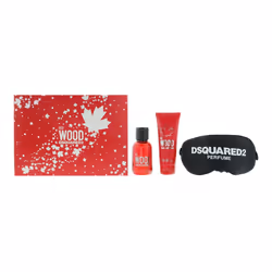 Dsquared2 Red Wood Gift Set: 50ml EDT Spray + Shower Gel 50ml + Night Mask