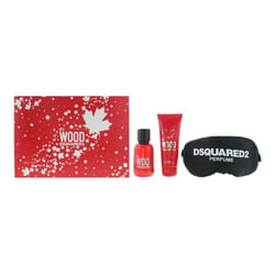 Dsquared2 Red Wood Gift Set: 50ml EDT Spray + Shower Gel 50ml + Night Mask