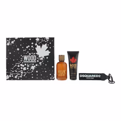 Dsquared2 Wood Gift Set 100ml EDT Spray + Shower Gel 100ml + Key Ring