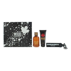 Dsquared2 Wood Gift Set 100ml EDT Spray + Shower Gel 100ml + Key Ring