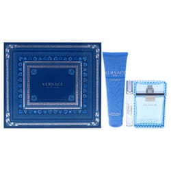 Versace Man Eau Fraiche by Versace for Men - 3 Pc Gift Set 3.4oz EDT Spray  10ml EDT Spray  5oz Bath and Shower Gel