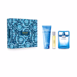 Versace Man Eau Fraiche by Versace for Men - 3 Pc Gift Set 3.4oz EDT Spray  10ml EDT Spray  5oz Bath and Shower Gel
