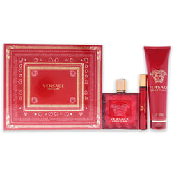 Versace Eros Flame by Versace for Men - 3 Pc Gift Set 3.4oz EDP Spray,