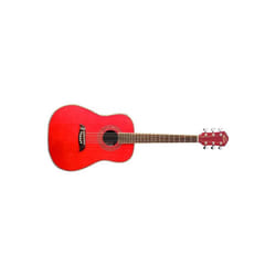 Oscar Schmidt OG1TR-A-U 0.75 in. Dreadnought Acoustic Guitar, Transparent Red