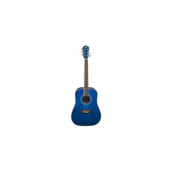 Oscar Schmidt OGHSTBL-A-U Half Size Acoustic Guitar, Transparent Blue
