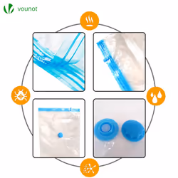 VOUNOT Vacuum Storage Bags for Clothes, Duvets, Pillows, Blankets, Set of 13