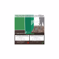 VOUNOT Polytunnel Greenhouse 3x2x2m 6mÂ² Poly Tunnels Gardening Walk In Pollytunnel Tent with Steel Frame