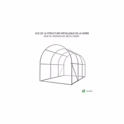 VOUNOT Polytunnel Greenhouse 3x2x2m 6mÂ² Poly Tunnels Gardening Walk In Pollytunnel Tent with Steel Frame - Additional view 5