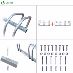 VOUNOT Bike Stand Bicycle Parking Rack for 4 Bikes - Additional view 5