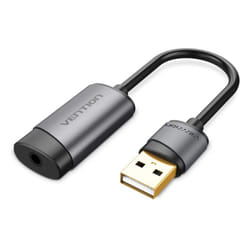 USB Sound Card USB to 3.5mm Jack Audio Adapter USB Headphone Aux Adapter External Sound Cards TRRS Mic Supported Compatible with PC, Laptop, Headset,