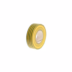 Faithfull FAITAPEPVCGY PVC Electricial Tape Green / Yellow 19mm x 20m