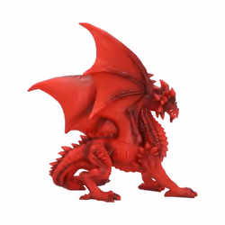 Dragon Ornament Tailong Red Dragon Gothic Hand Painted - Nemesis Now