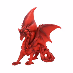 Dragon Ornament Tailong Red Dragon Gothic Hand Painted - Nemesis Now