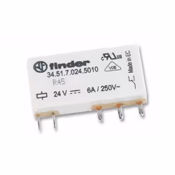 FINDER - Relay, SPCO, 6A, 24V dc