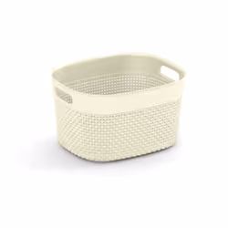KIS Filo Basket S, Storage basket, Ivory, Oval, Monochromatic, Indoor, Outdoor, 6 L