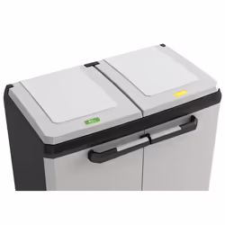 Keter Recycling Cabinet Grey and Black 85 cm Garden Waste Split Rubbish Bin