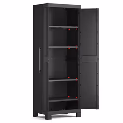 Keter Tall Storage Cabinet Black Garage Workshop Storage Organiser Locker - Additional view 5