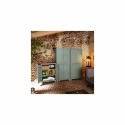 Keter Planet Outdoor Indoor Base Garage Utility Multi purpose Cabinet - Green
