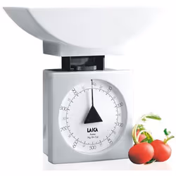 Laica K711, Mechanical kitchen scale, 1 kg, 5 g, White, Acrylonitrile butadiene styrene (ABS), Analog