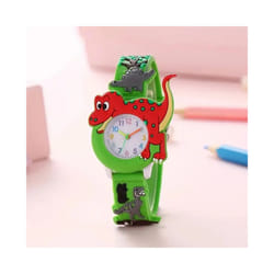 Kids 3D Dinosaur Silicone Quartz Watch - Green