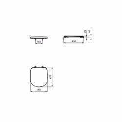 Ideal Standard T679201 Tempo/Kheops Toilet Seat, White