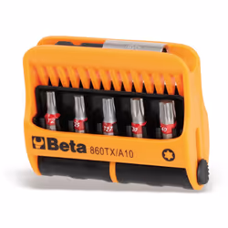 Beta 008600970 860 TX/A10 10pc Torx Bits With Magnetic Bit Holder 1/4in Hex