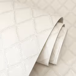 Vymura Santine Trellis White Silver Wallpaper M95680